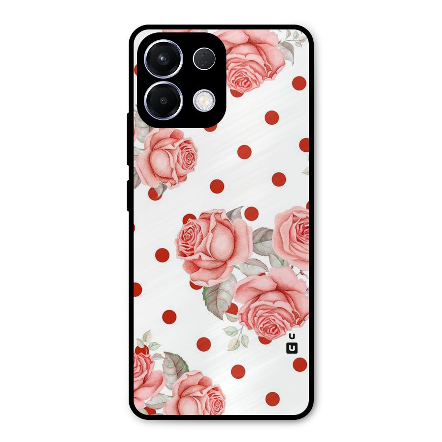 Red Peach Shade Flowers Metal Back Case for Oppo K13