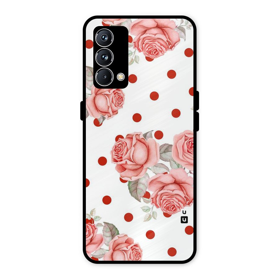 Red Peach Shade Flowers Metal Back Case for Realme GT Master Edition