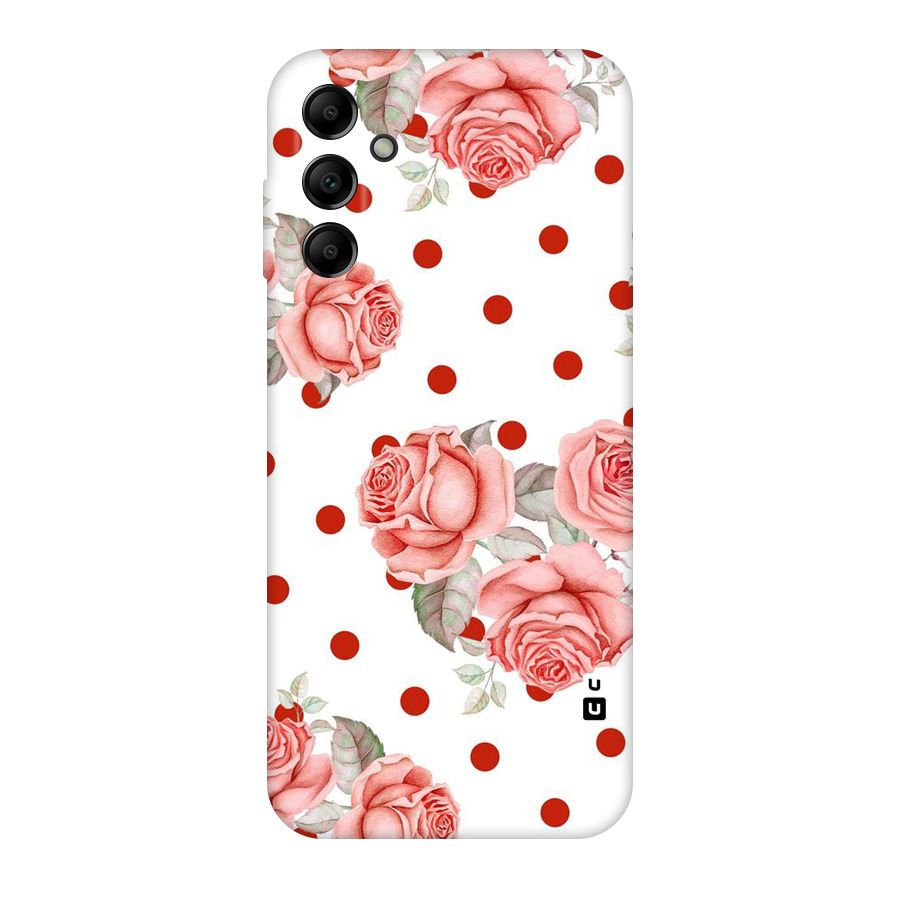 Red Peach Shade Flowers Original Polycarbonate Back Case for Galaxy A14 5G