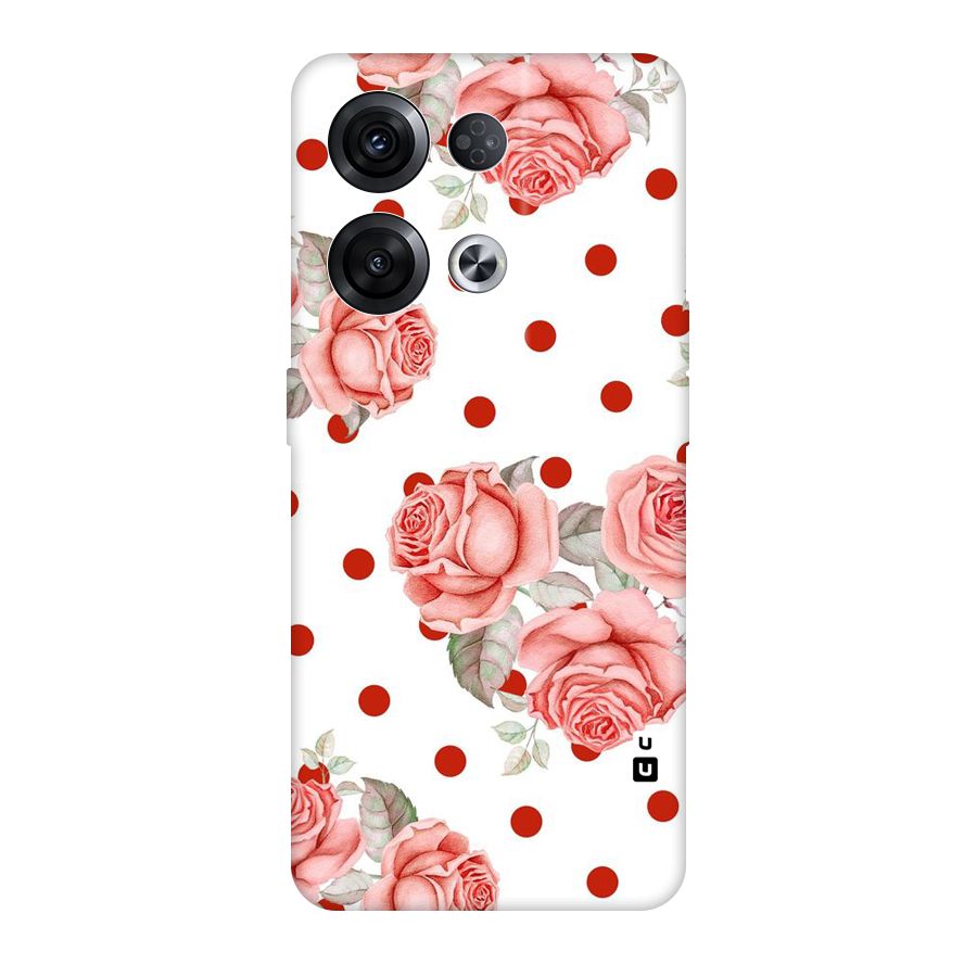 Red Peach Shade Flowers Original Polycarbonate Back Case for Oppo Reno8 Pro 5G