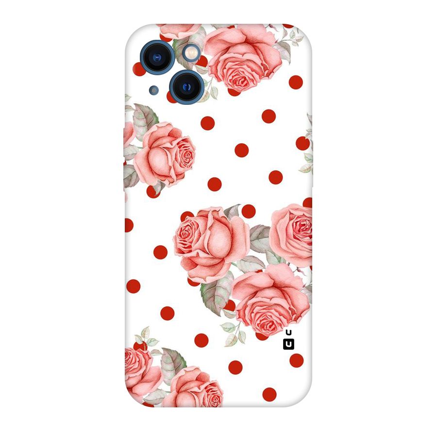 Red Peach Shade Flowers Original Polycarbonate Back Case for iPhone 13