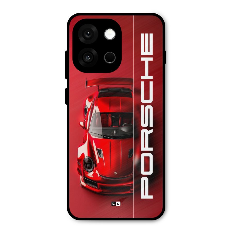 Red Porsche Metal Back Case for OnePlus 13s