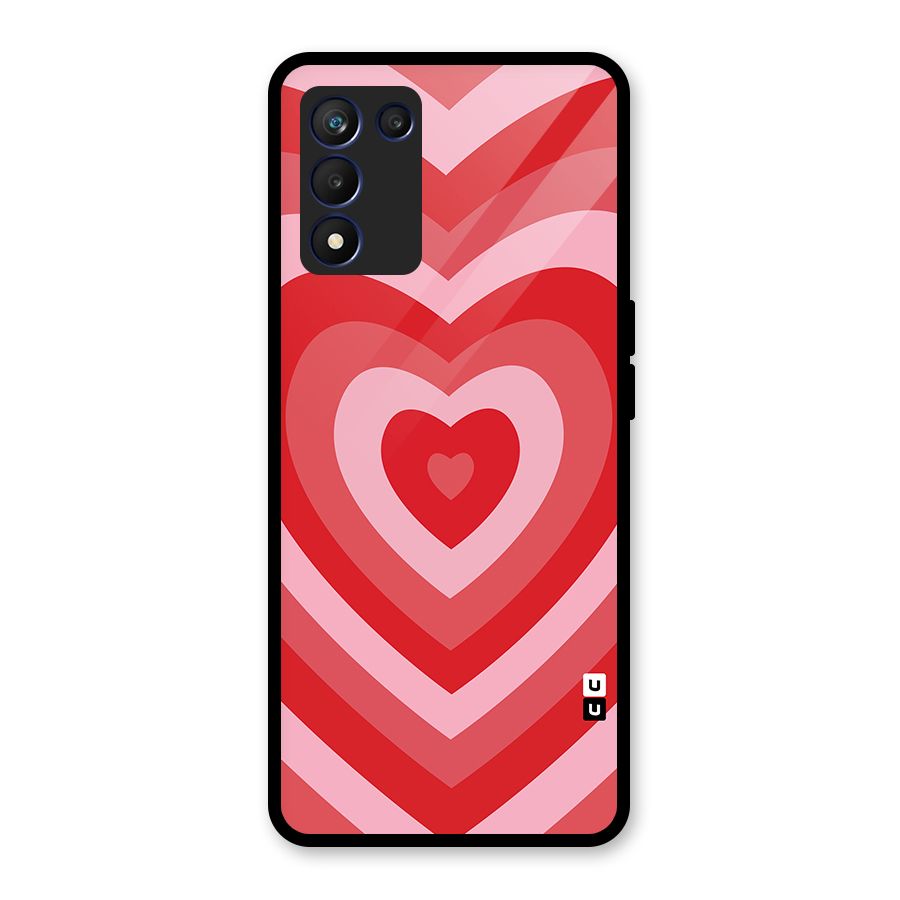 Red Retro Hearts Glass Back Case for Realme 9 5G Speed