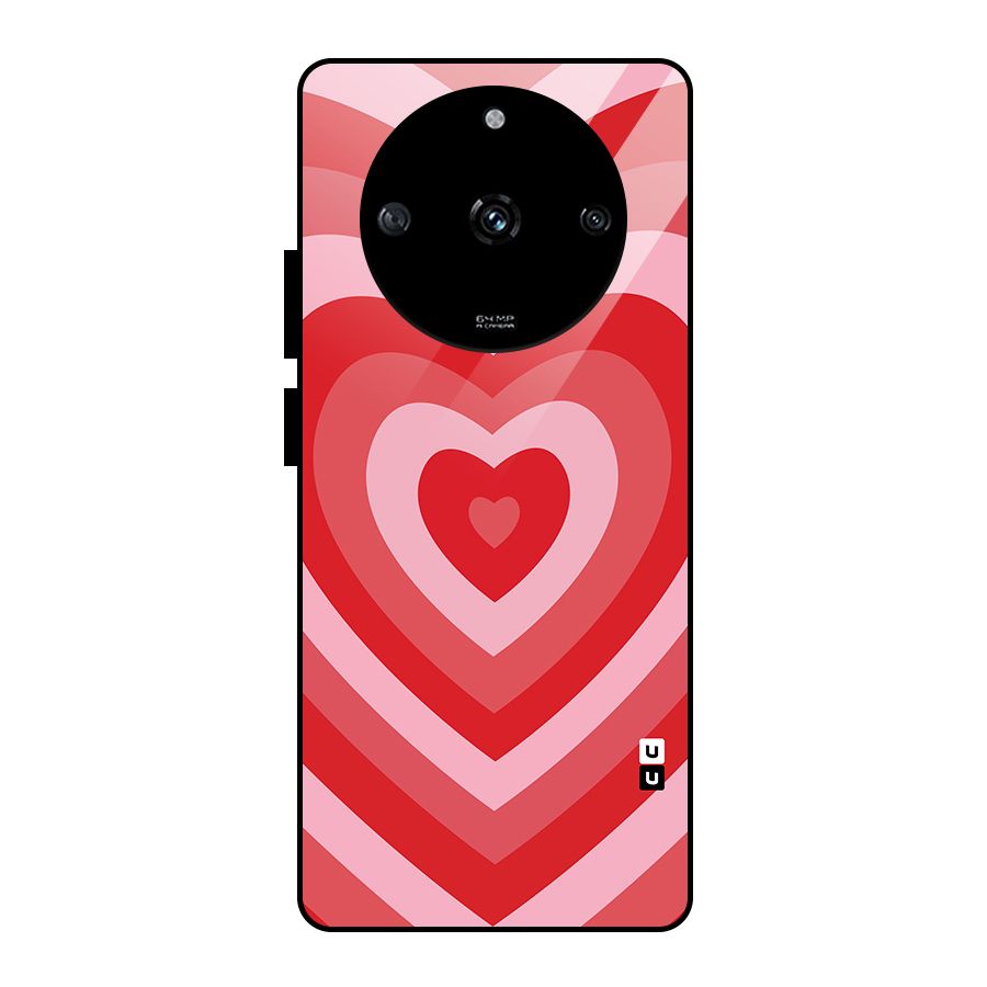 Red Retro Hearts Glass Back Case for Realme Narzo 60 5G