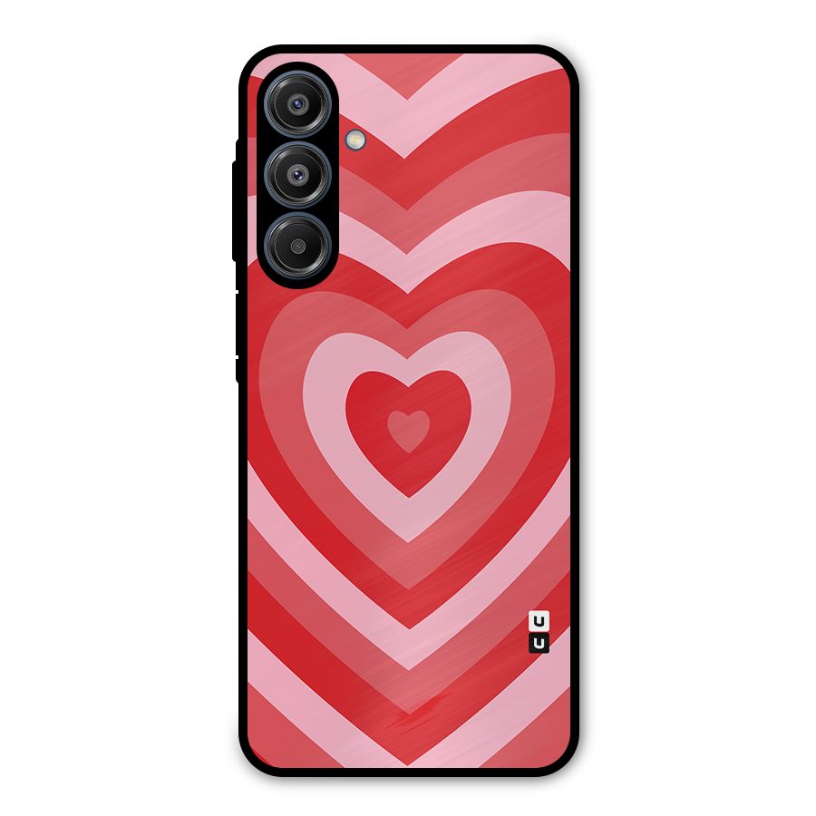 Red Retro Hearts Metal Back Case for Galaxy A16 5G
