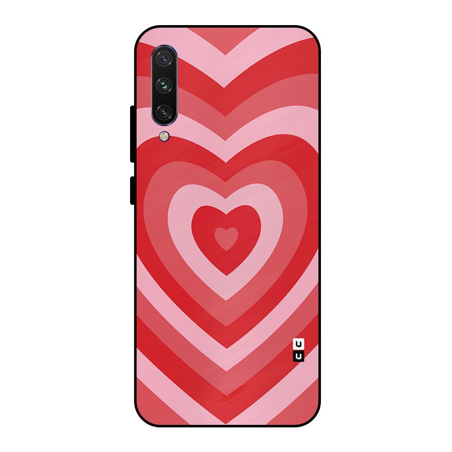 Red Retro Hearts Metal Back Case for Mi A3