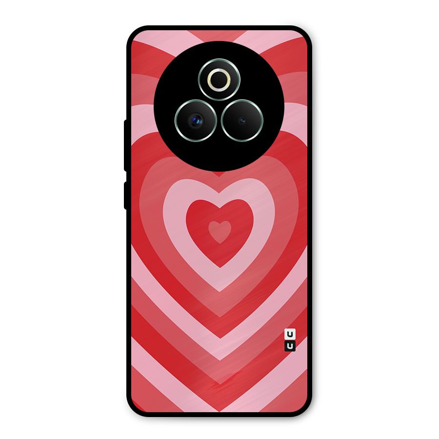 Red Retro Hearts Metal Back Case for Realme P3 Pro