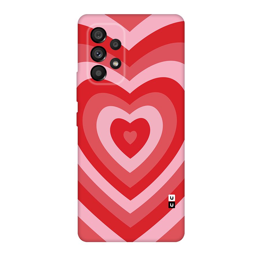 Red Retro Hearts Original Polycarbonate Back Case for Galaxy A53 5G