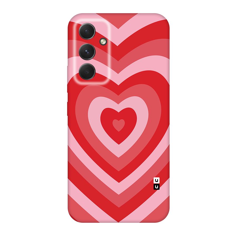 Red Retro Hearts Original Polycarbonate Back Case for Galaxy A54