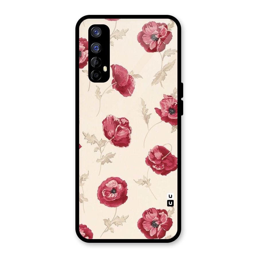 Red Rose Floral Art Glass Back Case for Realme Narzo 20 Pro