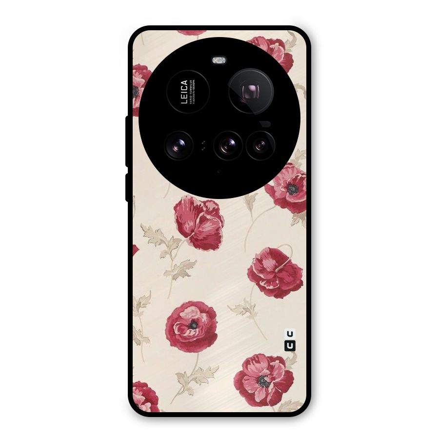 Red Rose Floral Art Metal Back Case for Xiaomi 15 Ultra