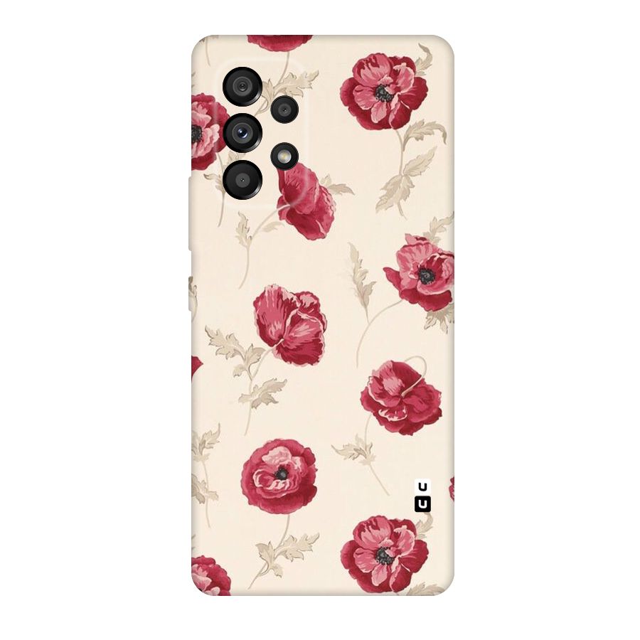 Red Rose Floral Art Original Polycarbonate Back Case for Galaxy A53 5G