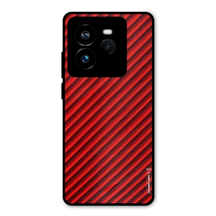 Red Rugged Stripes Metal Back Case for Realme GT 7 Pro