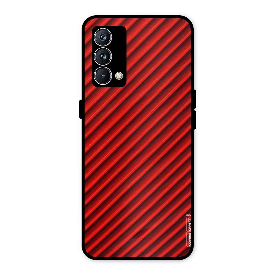 Red Rugged Stripes Metal Back Case for Realme GT Master Edition