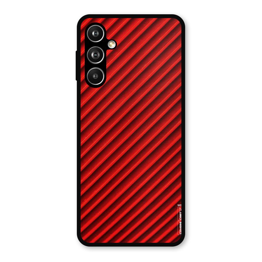 Red Rugged Stripes Metal Back Case for Samsung Galaxy M54