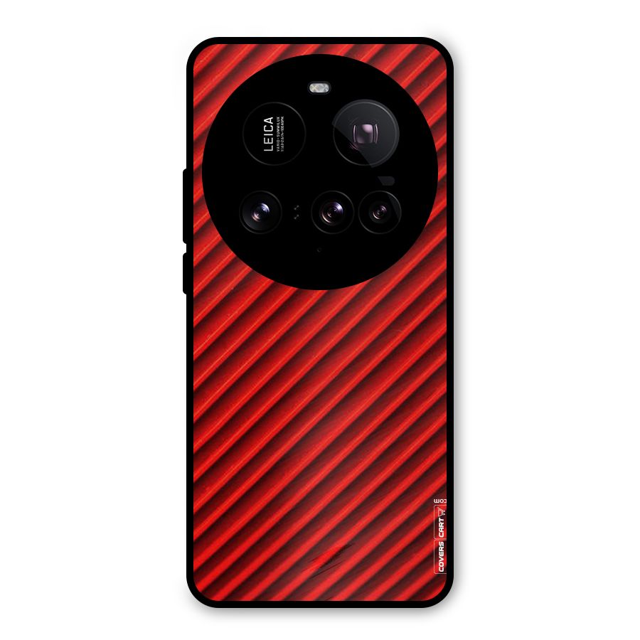 Red Rugged Stripes Metal Back Case for Xiaomi 15 Ultra