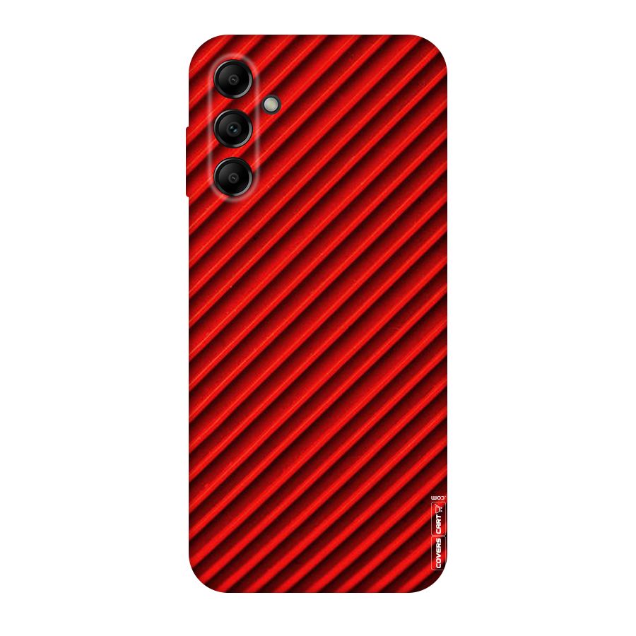 Red Rugged Stripes Original Polycarbonate Back Case for Galaxy A14 5G