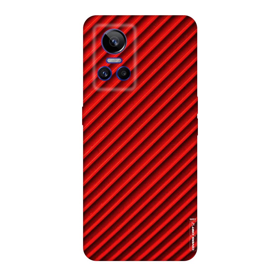 Red Rugged Stripes Original Polycarbonate Back Case for Realme GT Neo 3