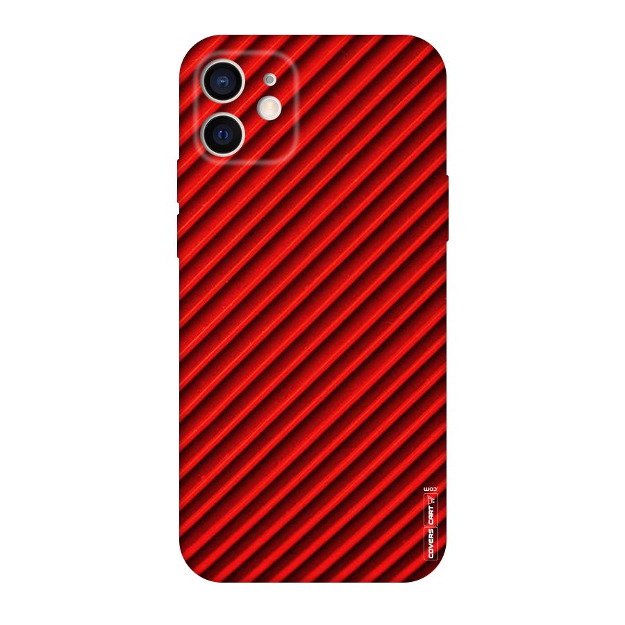 Red Rugged Stripes Original Polycarbonate Back Case for iPhone 12