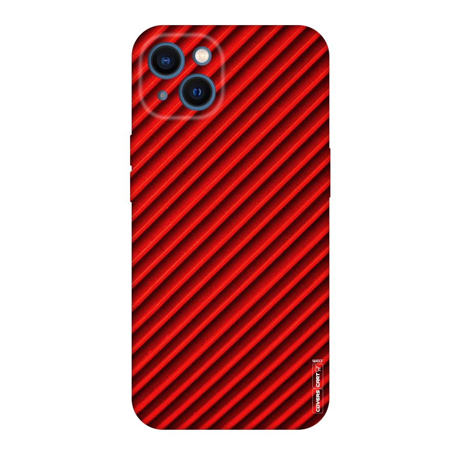 Red Rugged Stripes Original Polycarbonate Back Case for iPhone 13