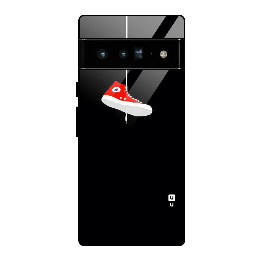 Red Shoe Hanging Glass Back Case for Google Pixel 6 Pro
