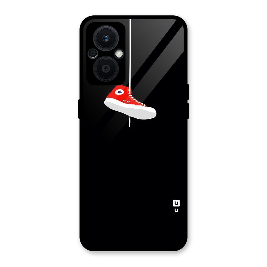 Red Shoe Hanging Glass Back Case for Oppo F21s Pro 5G