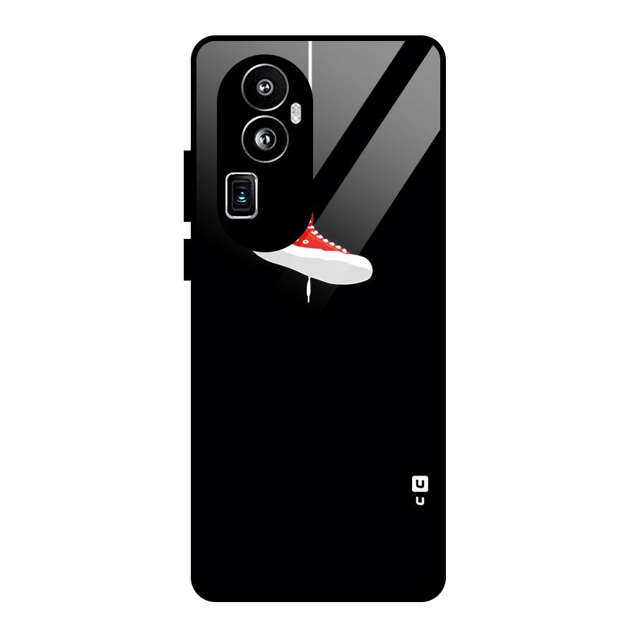 Red Shoe Hanging Glass Back Case for Oppo Reno10 Pro Plus