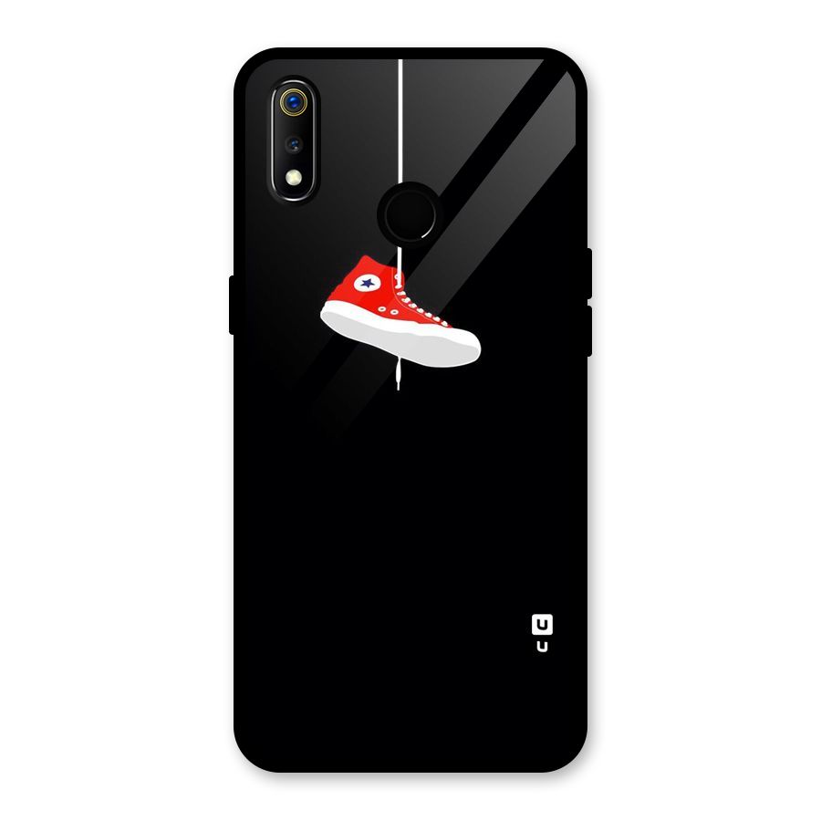 Red Shoe Hanging Glass Back Case for Realme 3i