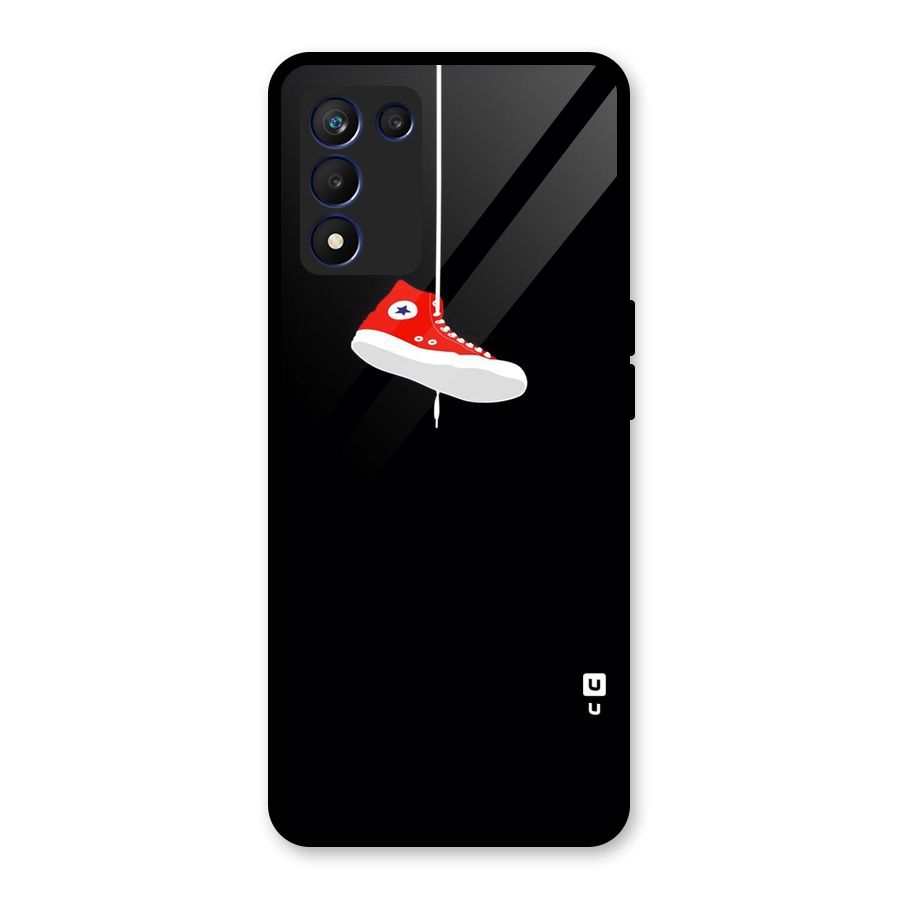 Red Shoe Hanging Glass Back Case for Realme 9 5G Speed