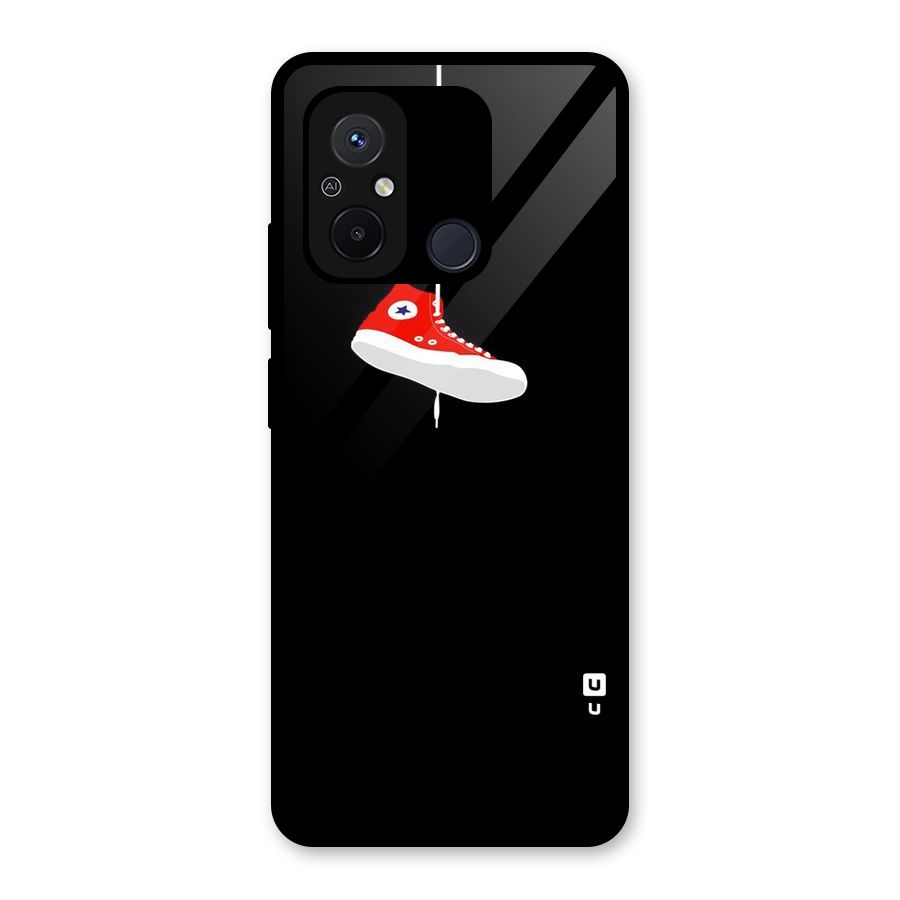 Red Shoe Hanging Glass Back Case for Redmi 12C