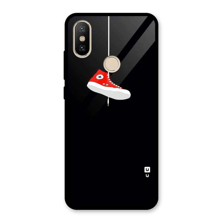 Red Shoe Hanging Glass Back Case for Redmi A2