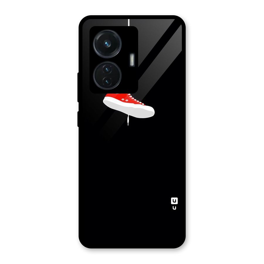 Red Shoe Hanging Glass Back Case for Vivo T1 44W