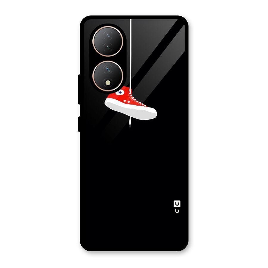 Red Shoe Hanging Glass Back Case for Vivo Y100A