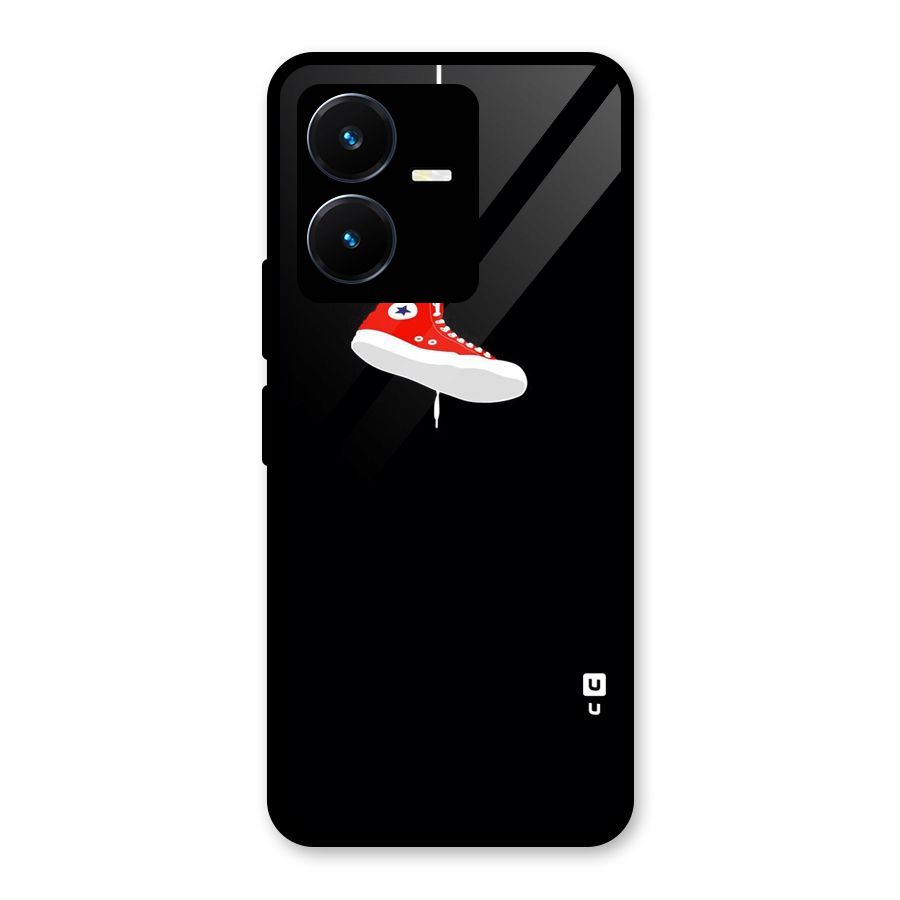 Red Shoe Hanging Glass Back Case for Vivo Y22s