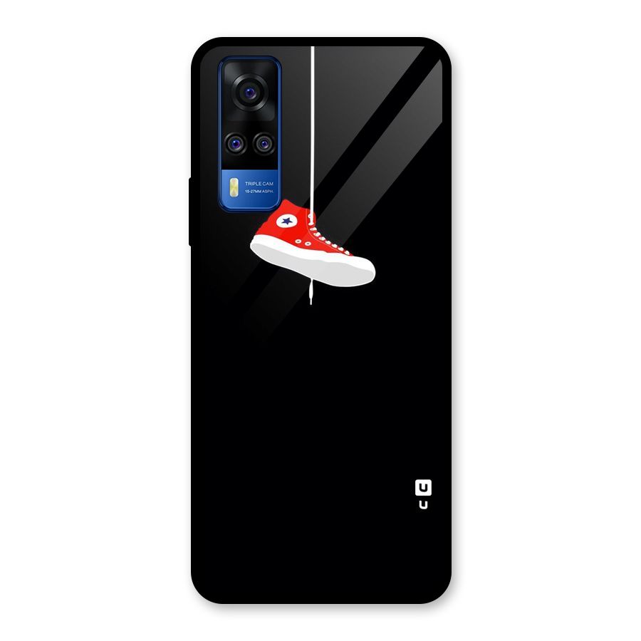 Red Shoe Hanging Glass Back Case for Vivo Y31