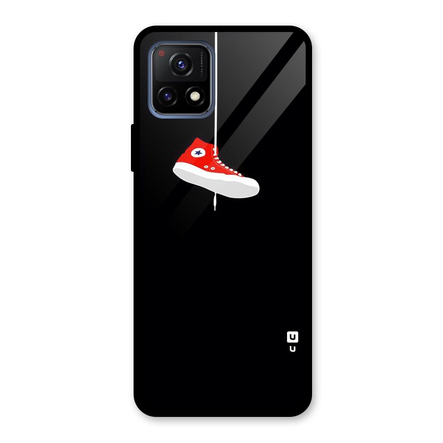 Red Shoe Hanging Glass Back Case for Vivo Y72 5G