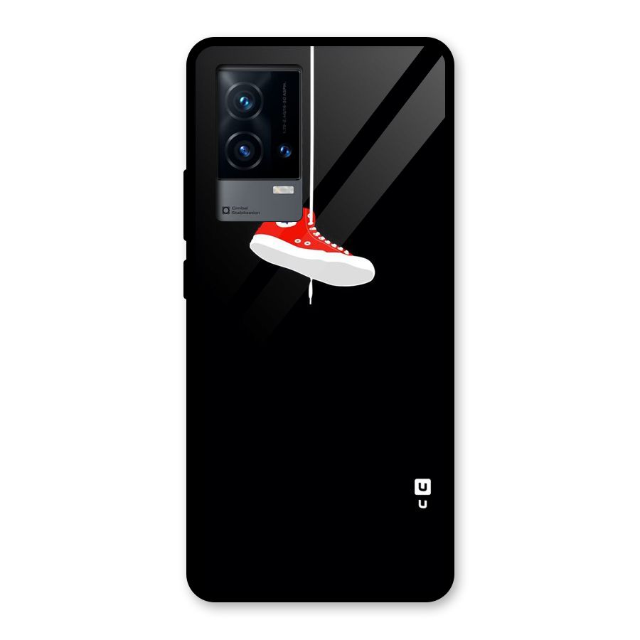 Red Shoe Hanging Glass Back Case for iQOO 9 5G