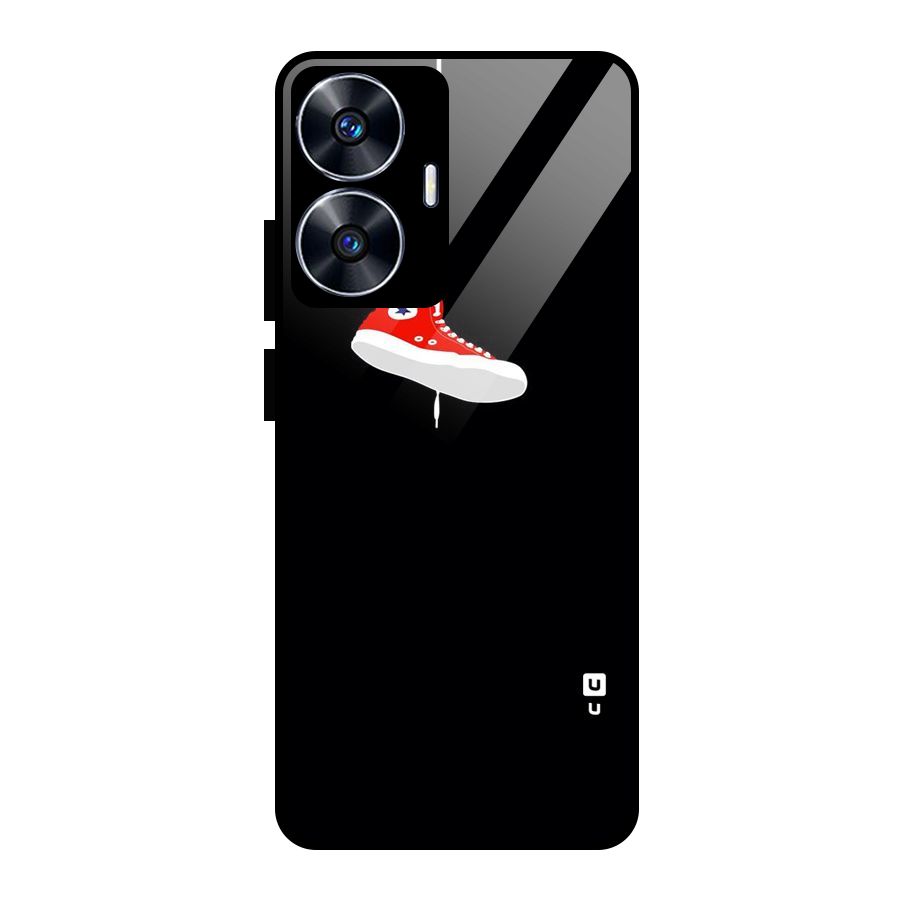 Red Shoe Hanging Glass Back Case for realme C55