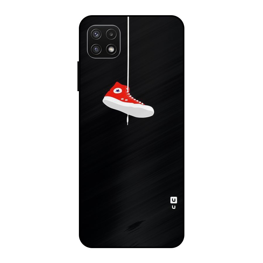 Red Shoe Hanging Metal Back Case for Galaxy A22 5G