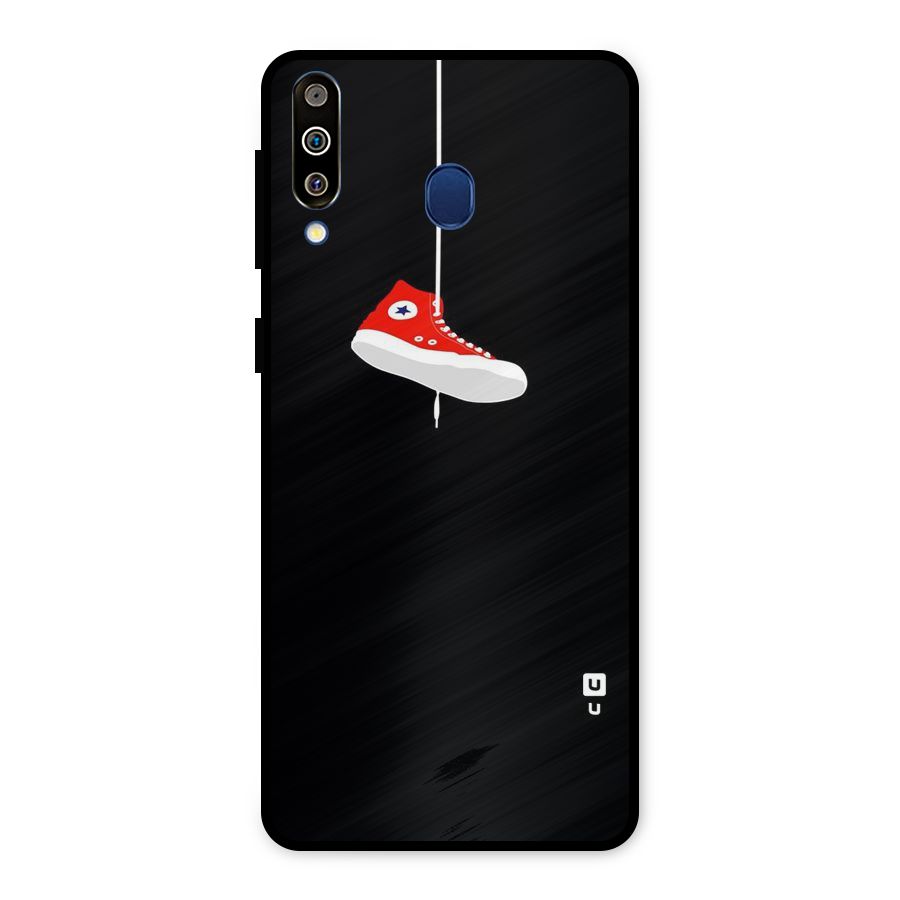 Red Shoe Hanging Metal Back Case for Galaxy M30