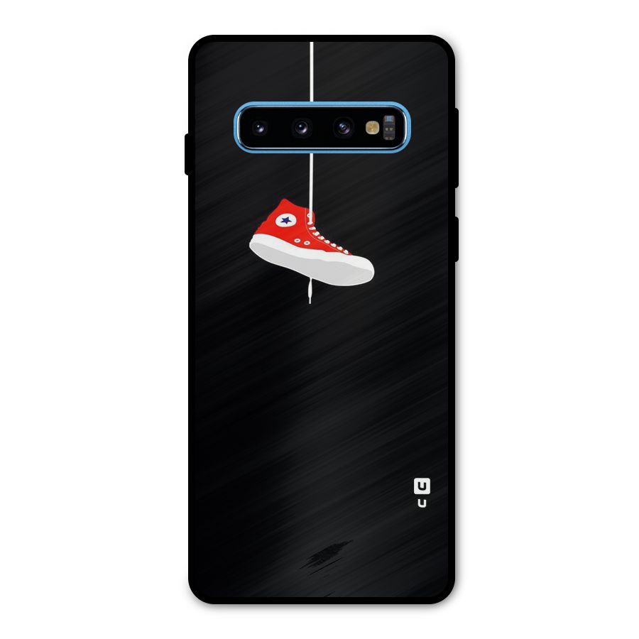 Red Shoe Hanging Metal Back Case for Galaxy S10