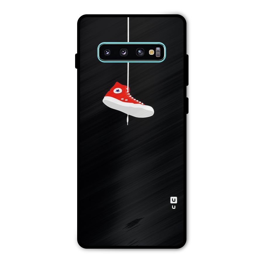 Red Shoe Hanging Metal Back Case for Galaxy S10 Plus