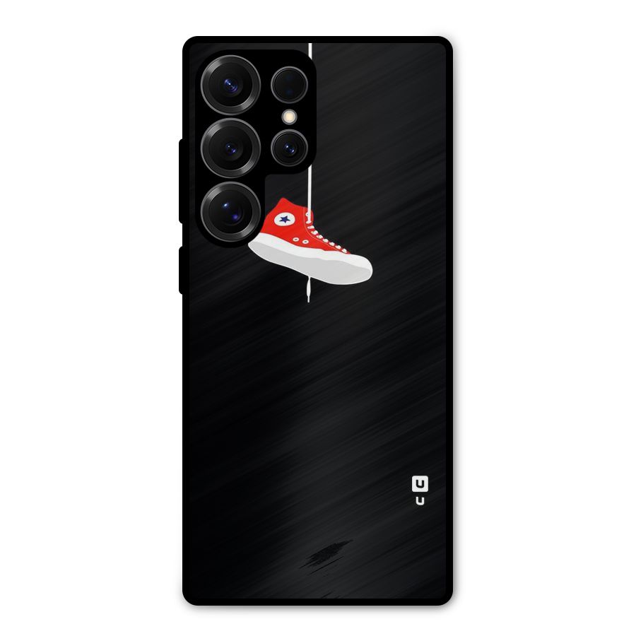 Red Shoe Hanging Metal Back Case for Galaxy S25 Ultra