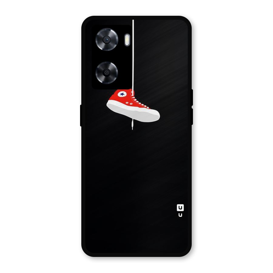 Red Shoe Hanging Metal Back Case for Oppo A77s