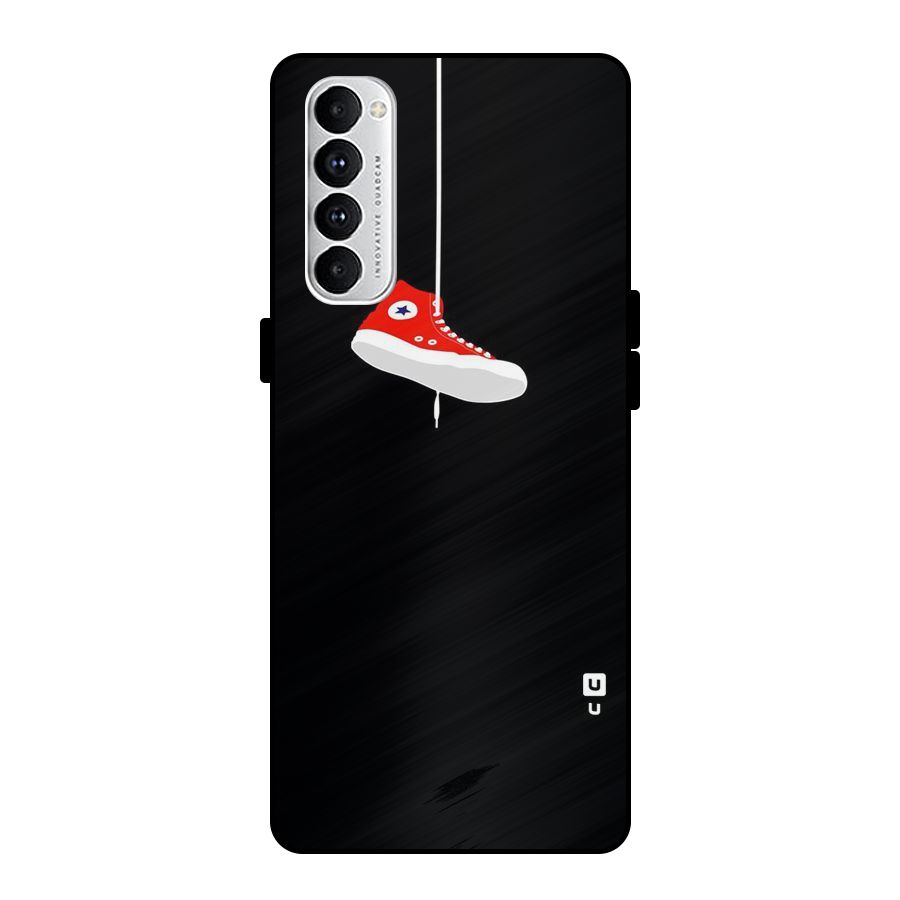 Red Shoe Hanging Metal Back Case for Oppo Reno4 Pro