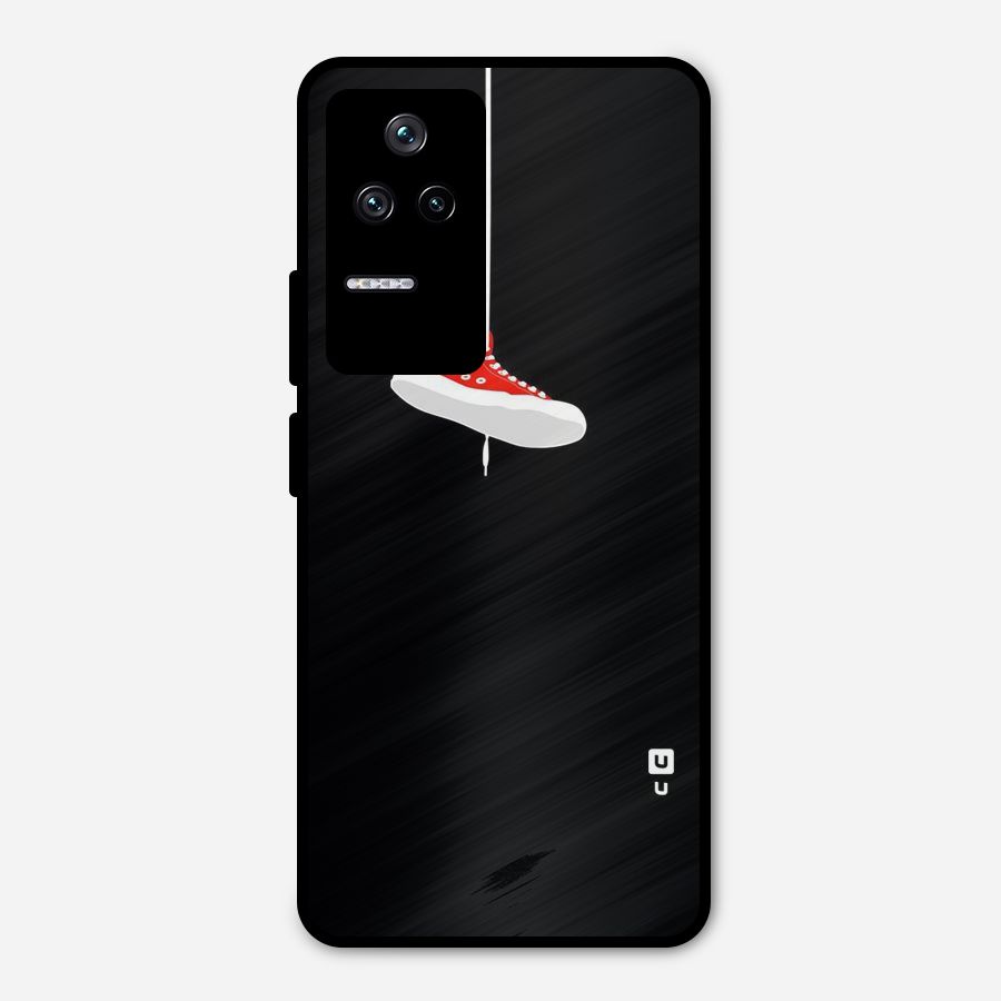 Red Shoe Hanging Metal Back Case for Poco F4 5G