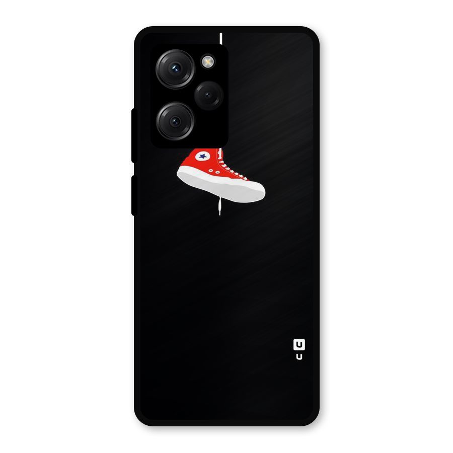 Red Shoe Hanging Metal Back Case for Poco X5 Pro