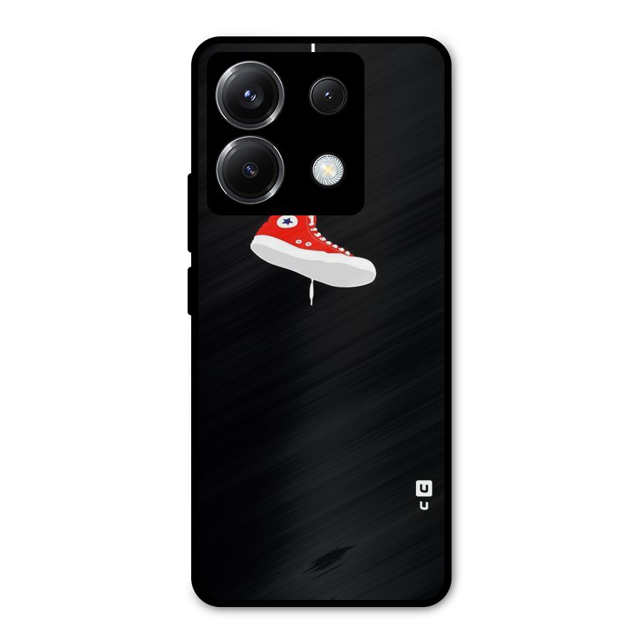 Red Shoe Hanging Metal Back Case for Poco X6