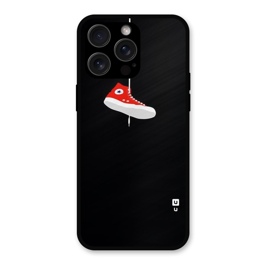Red Shoe Hanging Metal Back Case for iPhone 15 Pro Max