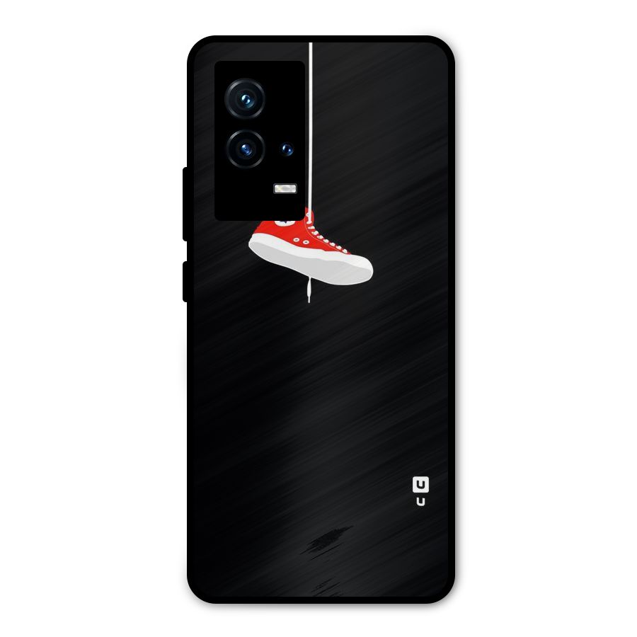 Red Shoe Hanging Metal Back Case for iQOO 9 5G